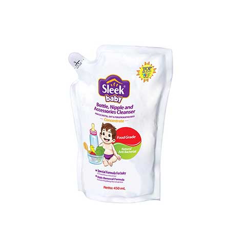 SLEEK NIPPLE BABY WASH PCH 450ML